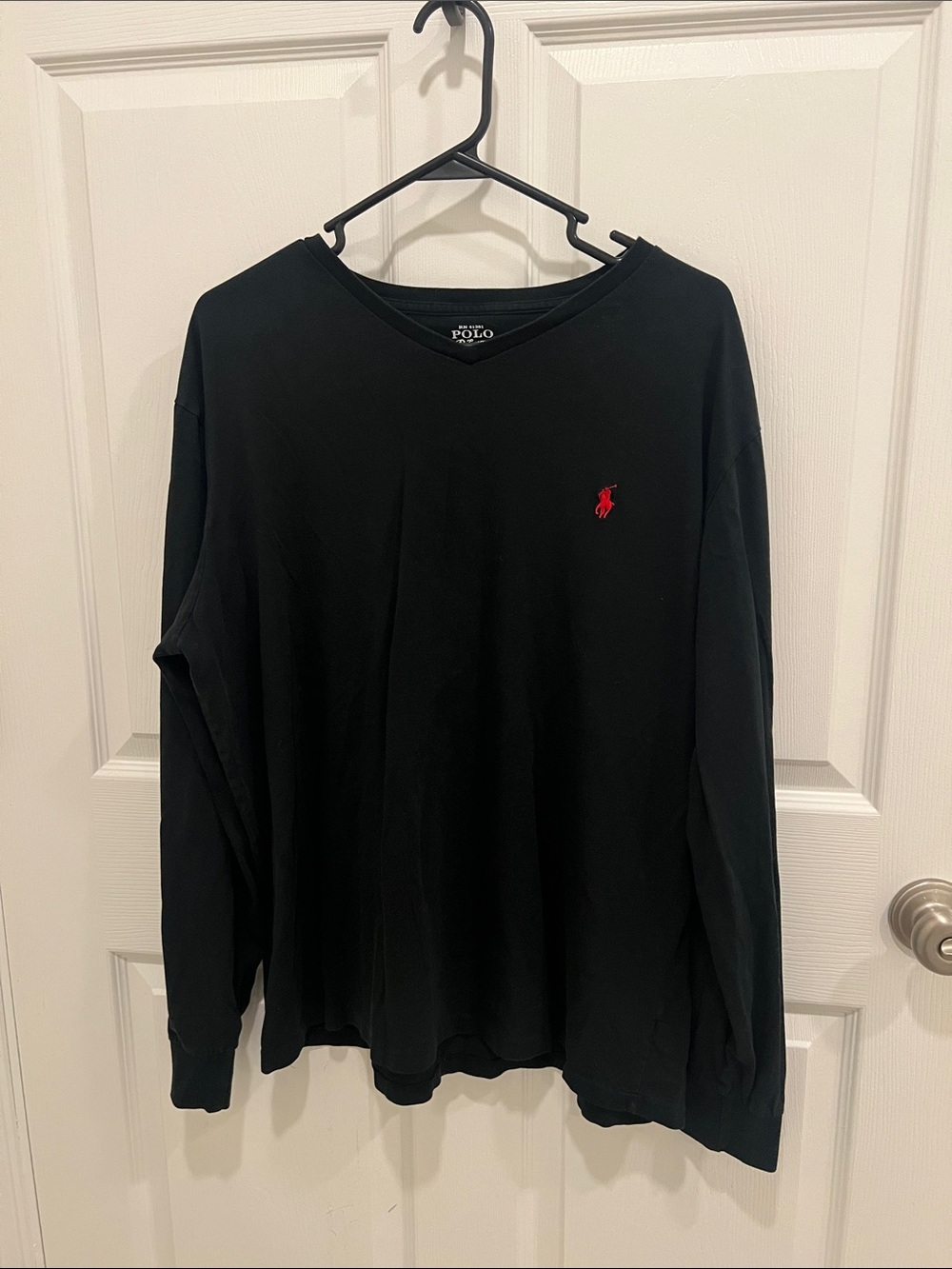 Polo by Ralph Lauren Black Long-Sleeve V-Neck
